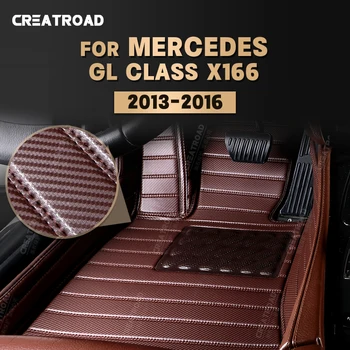 מותאם אישית סיבי פחמן סגנון מחצלות על מרצדס GL Class X166 2013-2016 14 15 מטר שטיח כיסוי אוטומטי הפנים אביזרים