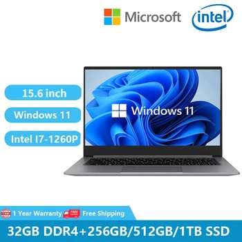 משחקים מחשבים נישאים גיימר מחברות Windows 11 PC מחשב Ultrabook 12 Gen Intel 12 ליבות I7-1260P 32GB RAM +1TB מתכת RJ45 WiFi