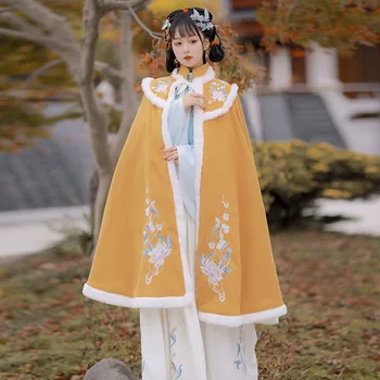 （רק אחד קייפ）סיני תלבושות מזרחיות פיות Hanfu הגלימה סיני הגלימה בסגנון סיני שלג מעובה הגלימה בחורף