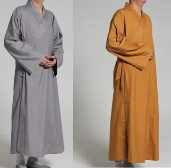 2colors סתיו&אביב נזירים בודהיסטים כותנה חלוק בודהיזם, זן מתאים שאולין קונג פו מדיטציה מדים להניח בגדים