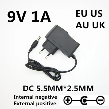 מתאם AC ספק כוח 9V 1A עבור נינטנדו SNES SNES מטען אדום ולבן, מכונת שנאי האיחוד האירופי אותנו בריטניה AU Plug