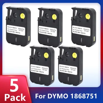 1~5 Pack להחליף על Dymo 1868751 XTL לכל מטרה ויניל תוויות יצרן קיט על DYMO XTL-300 XTL-500 מדפסת,12 מ 