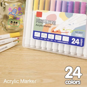 12Pcs אקריליק צבע עטים 12 עטים בצבעים סימנים על החלון