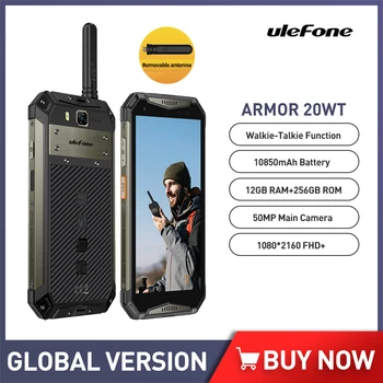 Ulefone שריון 20WT DMR ווקי-טוקי החכם מחוספס עמיד למים 10850mAh טלפונים ניידים 20 ג ' יגה+256GB טלפון אנדרואיד