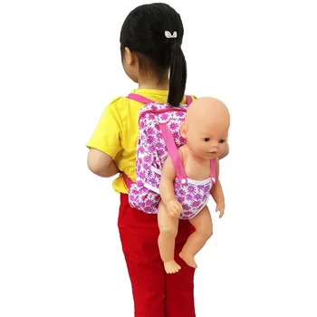 43cm Xiafu בובת בגדים אביזרים שקית אחסון עבור 18 אינץ האמריקנית בובת אביזר ילדה צעצוע החליפה בובות בגדי הבובה Tobackpack
